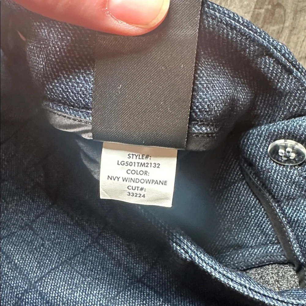 Liverpool Los Angeles Navy Windowpane Trouser Pants (NWOT) - 34x32
